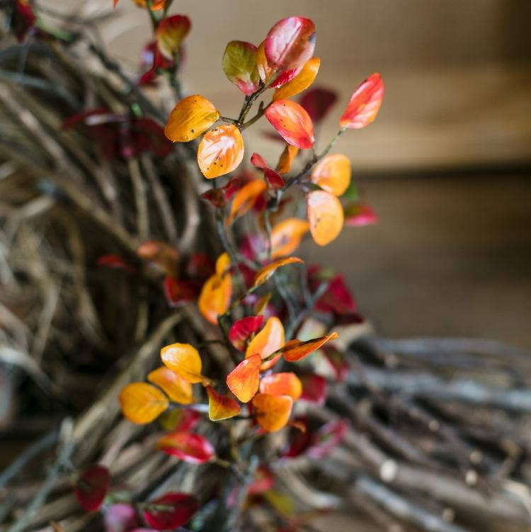 Artificial Red Leaf Stem