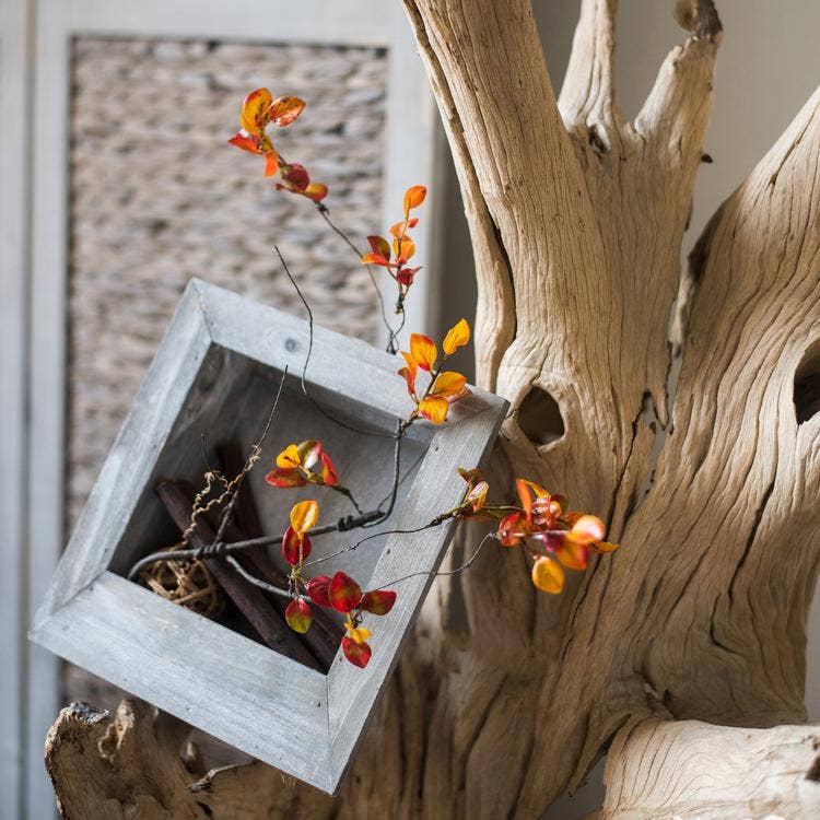 Artificial Red Leaf Stem