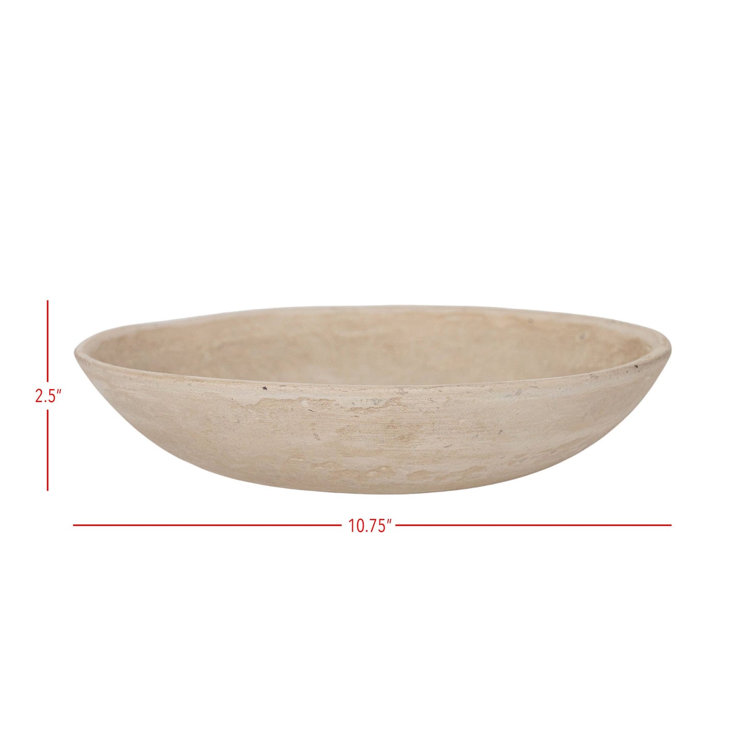 Turner White Paper Mache Bowl