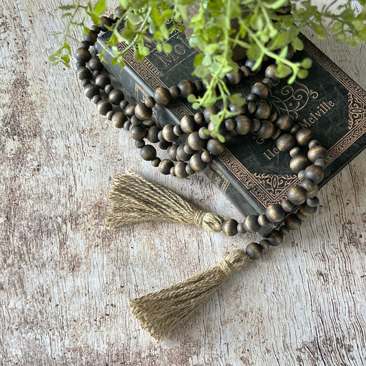 Dark Wood Bead Garland