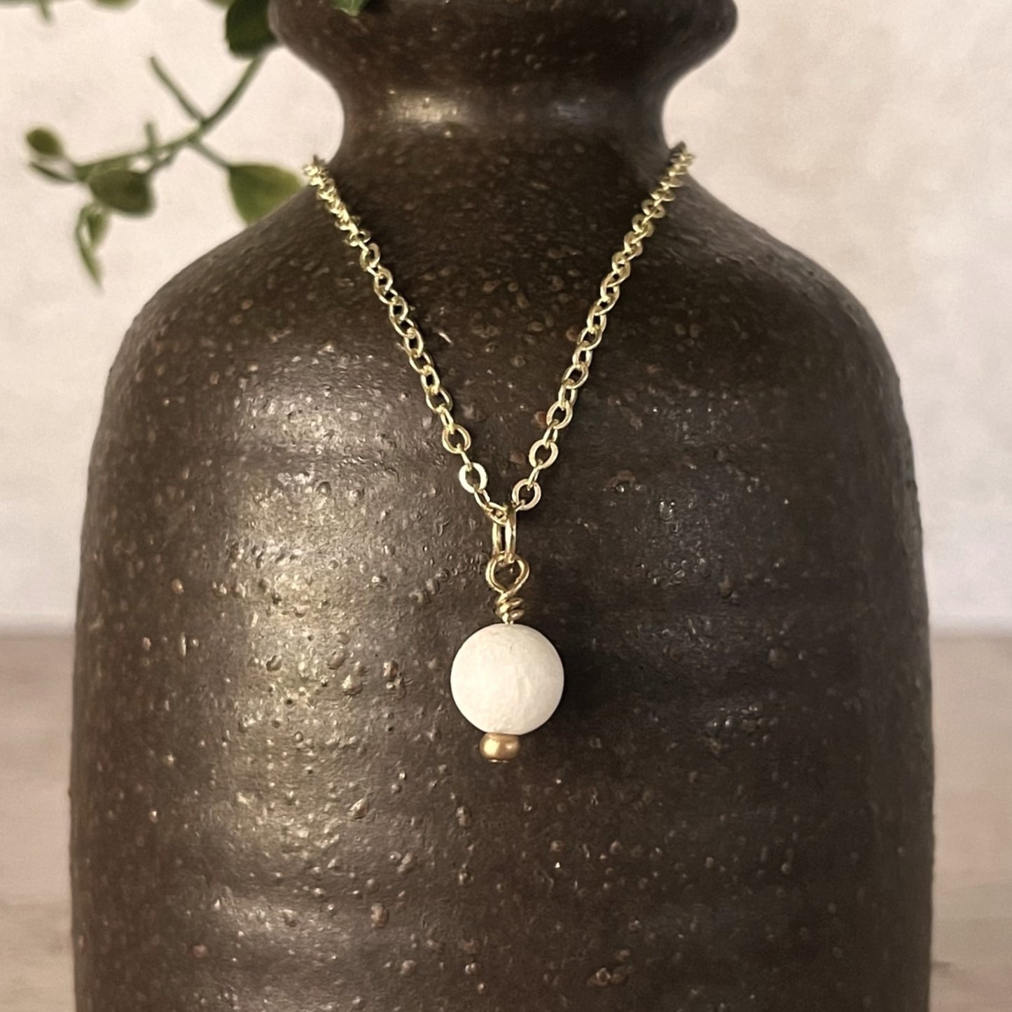 White Jade Drop Necklace