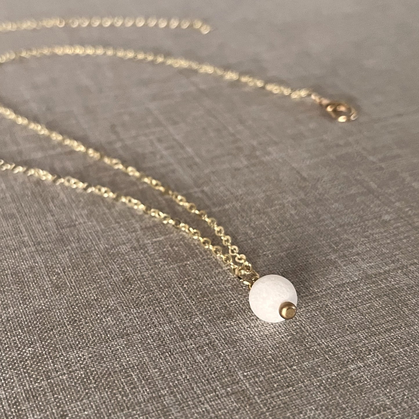 White Jade Drop Necklace