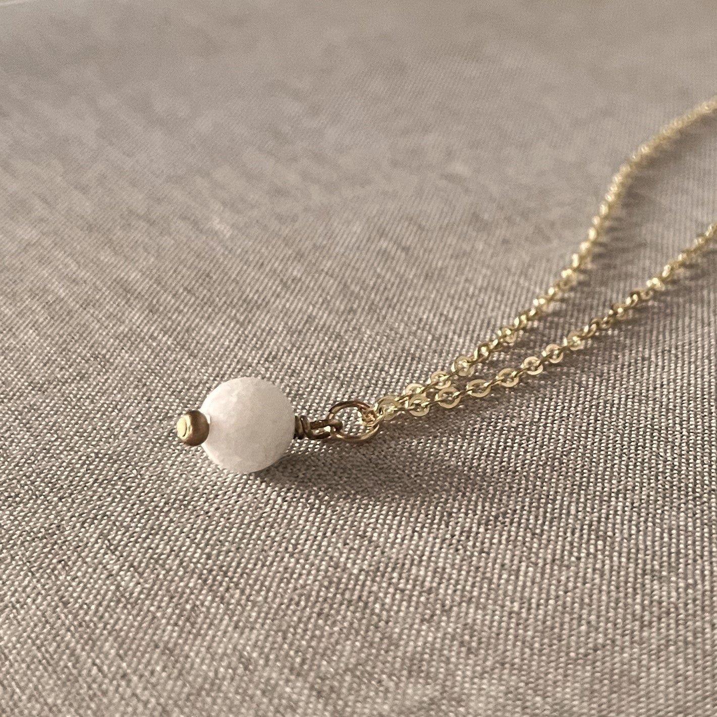 White Jade Drop Necklace