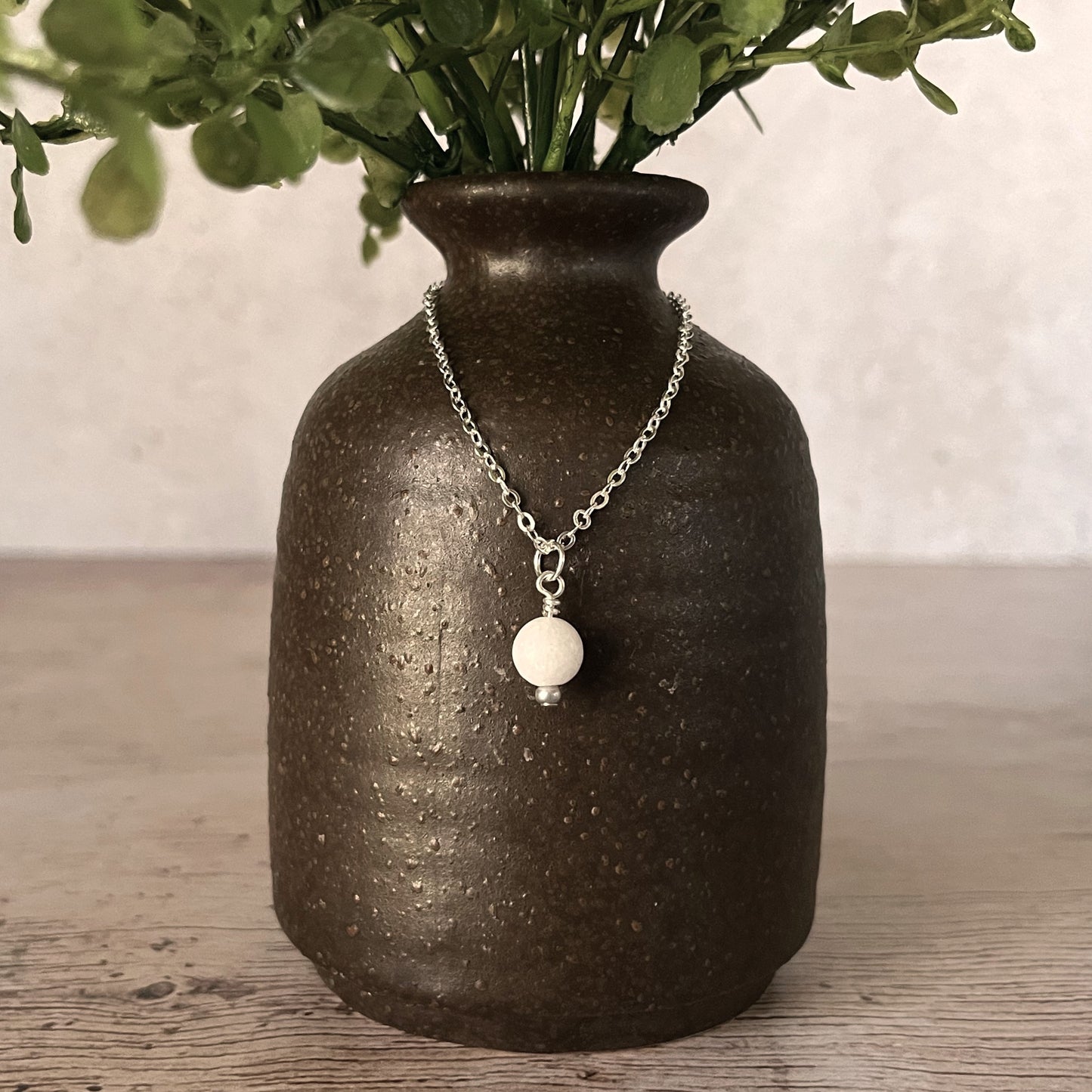 White Jade Drop Necklace